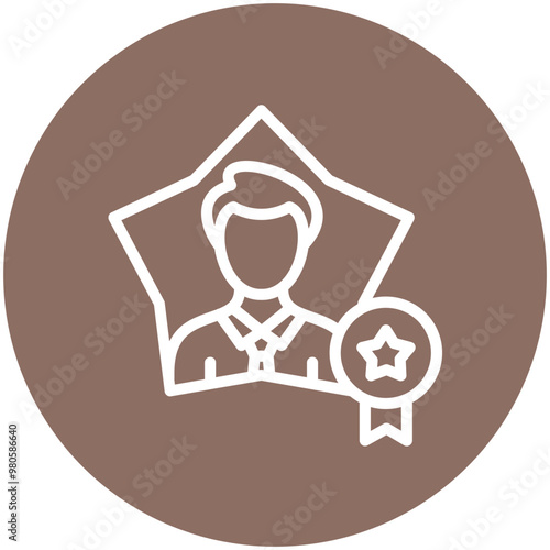 Employee of the Year vector icon illustration of Award Events iconset.