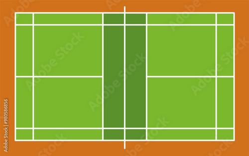 Badminton court top view