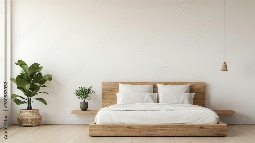 Cozy minimalist bedroom with a low-profile bed, neutral tones, and a spacious layout, open-plan design, minimalist comfort Cozy minimalist bedroom with a low-profile bed, neutral tones, and a spacious layout, open-plan design, minimalist comfort