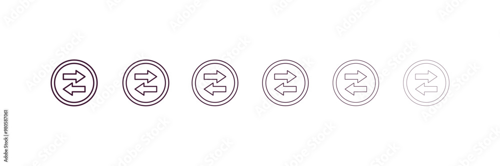 compare outline icon. Linear vector from human resources concept. 6 different line style compare icon included thin, light, regular, medium, bold, black compare outline icon. Linear vector from human resources concept. 6 different line style compare icon included thin, light, regular, medium, bold, black