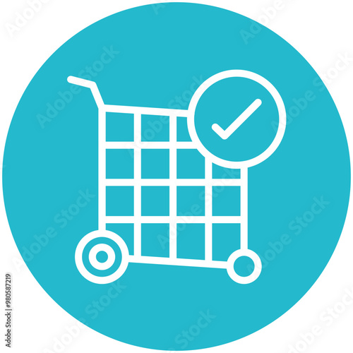 Checkout vector icon illustration of Fashion Ecommerce iconset.
