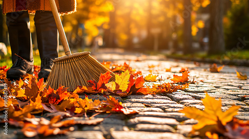 Wallpaper Mural Beautiful autumn landscape with yellow trees and sun. Colorful foliage in the park. Falling leaves natural background
 Torontodigital.ca