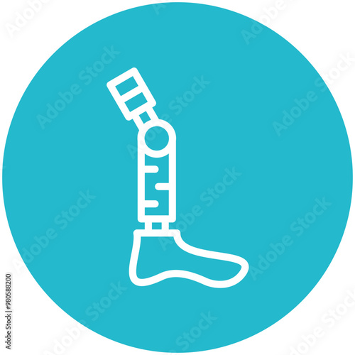 Robot Leg vector icon illustration of Robotics iconset.