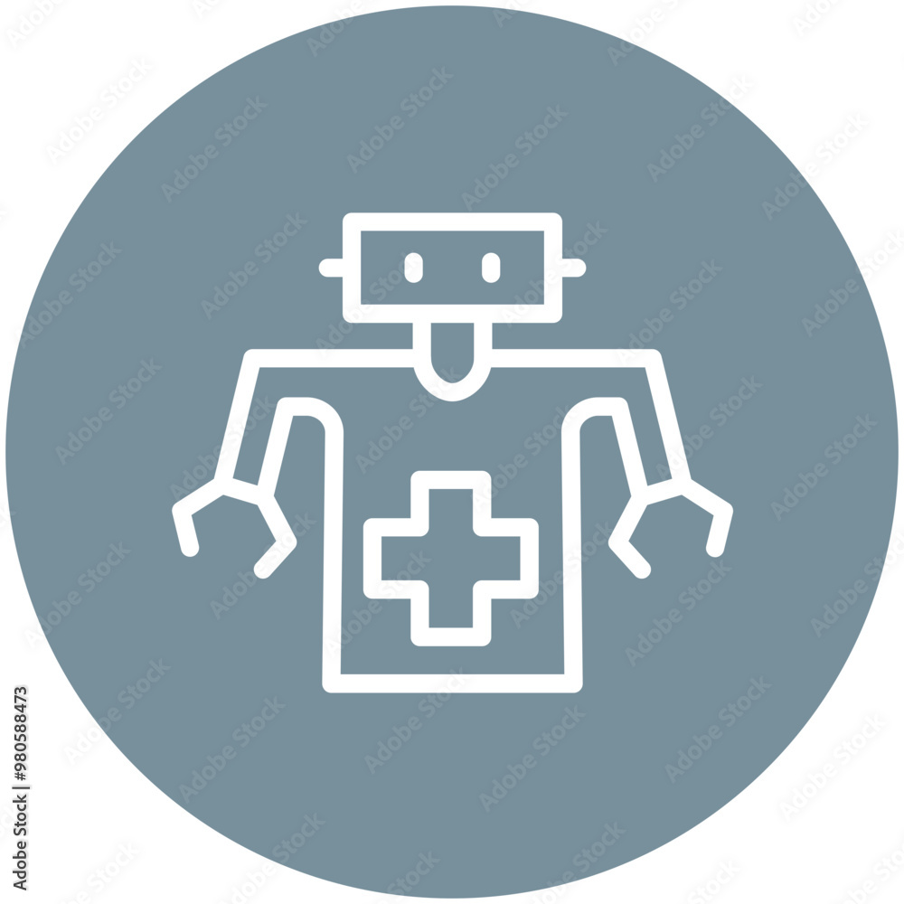 Medical Robot vector icon illustration of Robotics iconset. Medical Robot vector icon illustration of Robotics iconset.