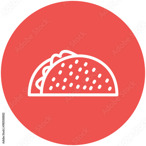 Taco Bar vector icon illustration of Catering iconset.