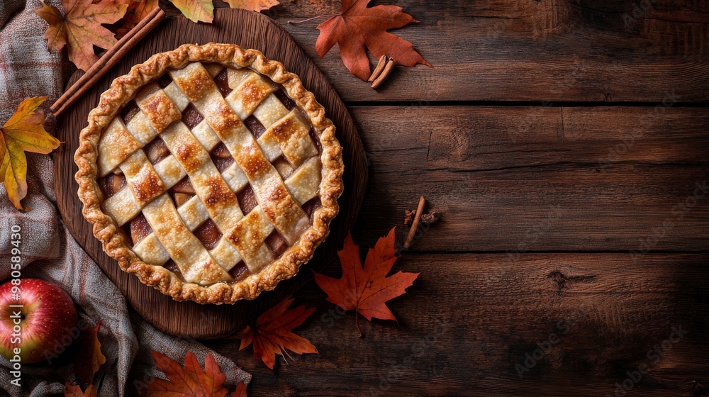 Apple Pie Thanksgiving Banner with Space Apple Pie Thanksgiving Banner with Space