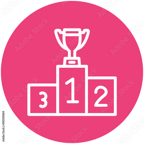 Winners Podium vector icon illustration of Achievements iconset.