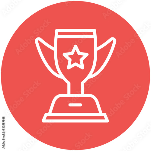 Trophy vector icon illustration of Achievements iconset.