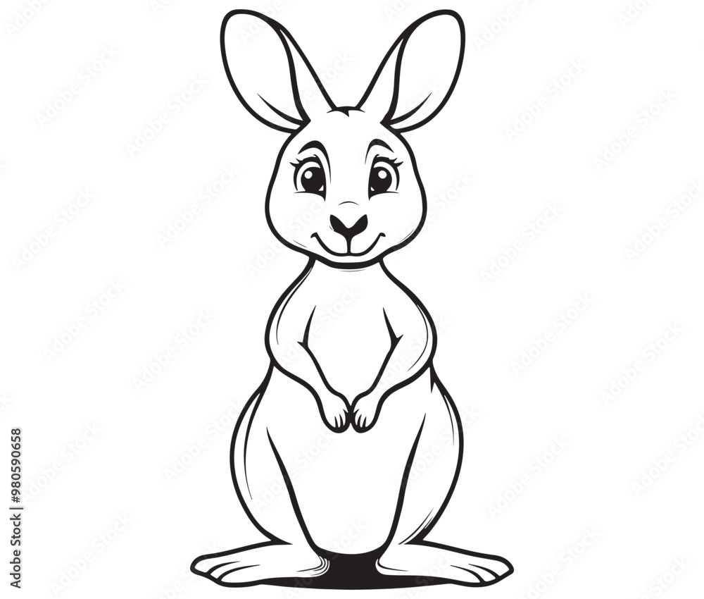 Cartoon kangaroo illustration vector Cartoon kangaroo illustration vector
