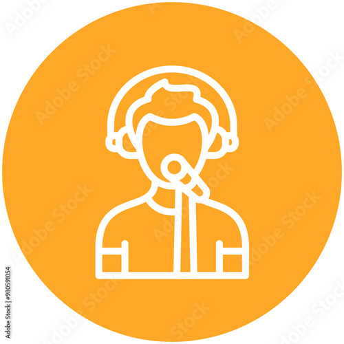 Voice Over vector icon illustration of Filmmaking iconset.