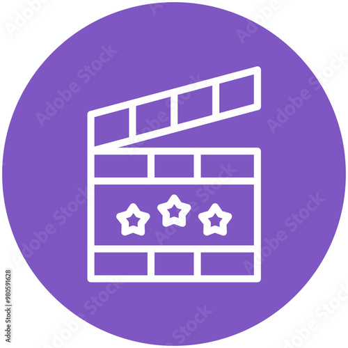 Indie Film vector icon illustration of Filmmaking iconset.