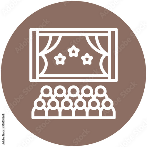 Film Festival vector icon illustration of Filmmaking iconset.