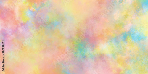 Colorful abstract grunge watercolor brush marks, Abstract colorful pastel watercolor of multicolor stains and splashes, Abstract soft colored paper texture, creating a calming artistic background.