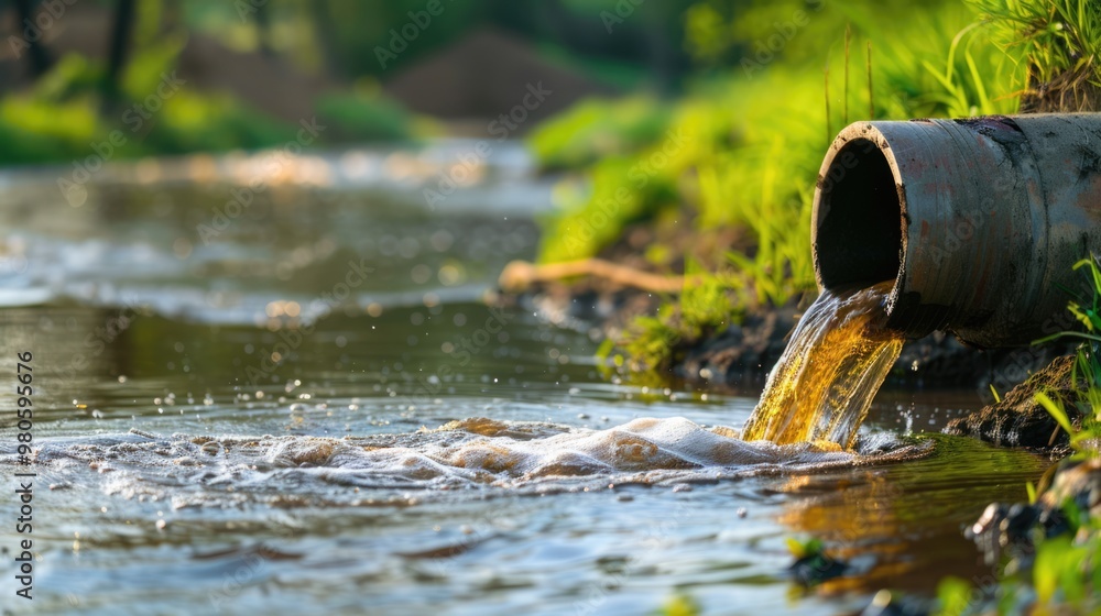 dirty water flowing out of wrack water pipes dirty water flowing out of wrack water pipes
