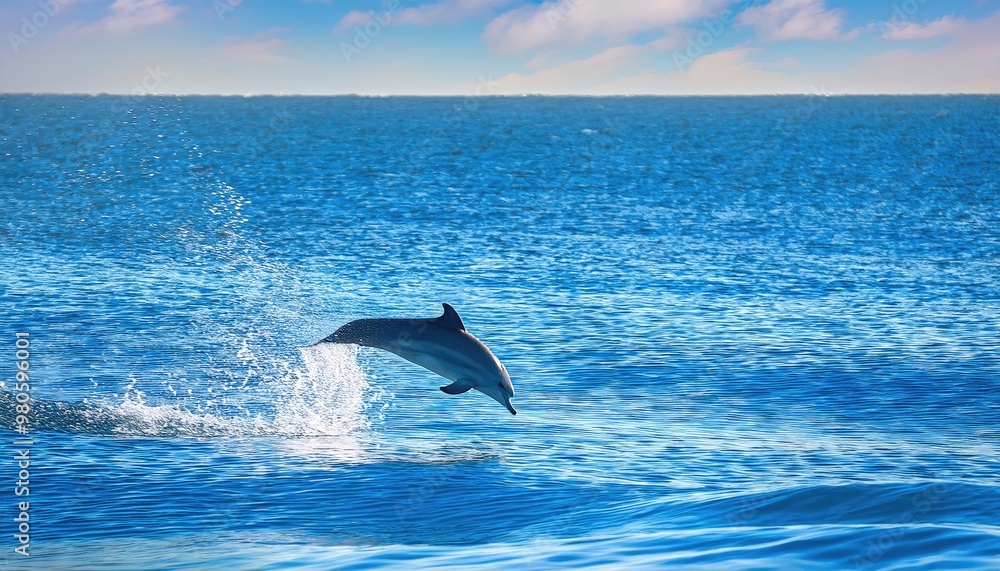 Fototapeta premium Dolphin leaps out of water