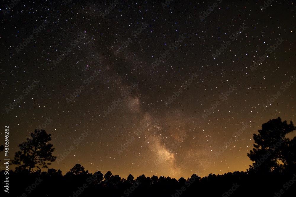 Starry sky, Milky Way galaxy at the center of the frame, dark background Starry sky, Milky Way galaxy at the center of the frame, dark background