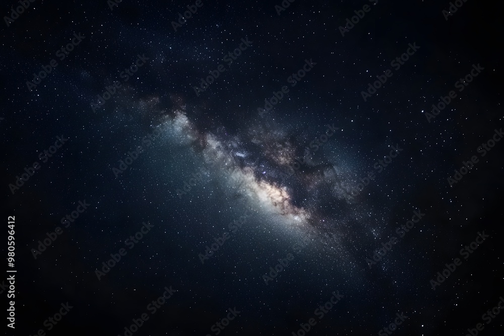 Starry sky, Milky Way galaxy at the center of the frame, dark background Starry sky, Milky Way galaxy at the center of the frame, dark background