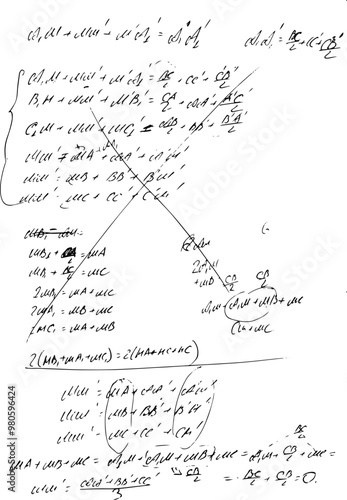 Mathematical equation. Incorrect solution. Search for solution.