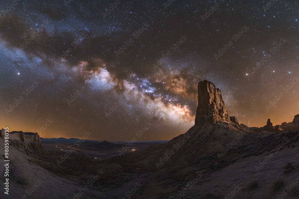 Starry sky, Milky Way galaxy at the center of the frame, dark background Starry sky, Milky Way galaxy at the center of the frame, dark background