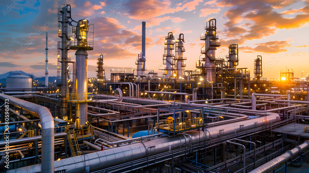 The plant is a complex for oil refining and production of various types of fuel. AI Generated The plant is a complex for oil refining and production of various types of fuel. AI Generated