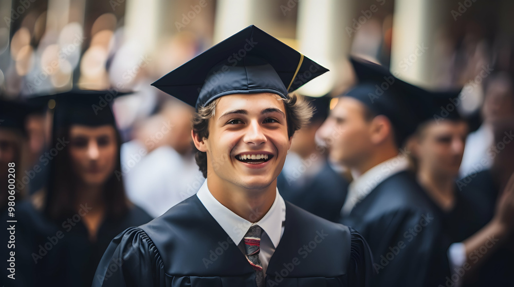 Fototapeta premium A graduation ceremony capturing the joy