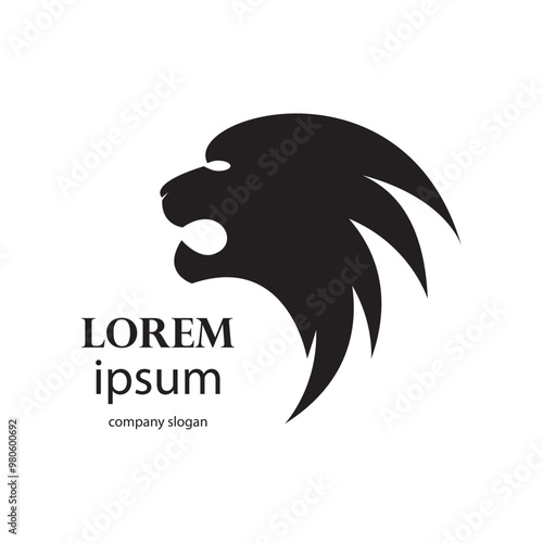 Elegant and dignified lion head logo design