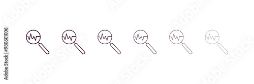 diagnostic outline icon. Linear vector from medical concept. 6 different line style diagnostic icon included thin, light, regular, medium, bold, black
