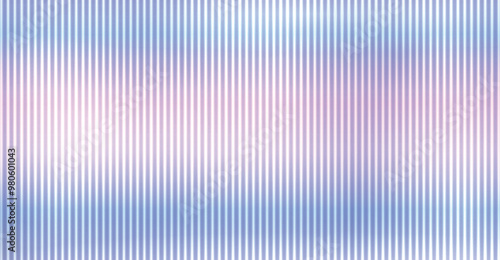 Trendy background of ribbed glass effect. Gradient banner with holographic texture. Iridescent plastic texture with striped overlay. Vector illustration.