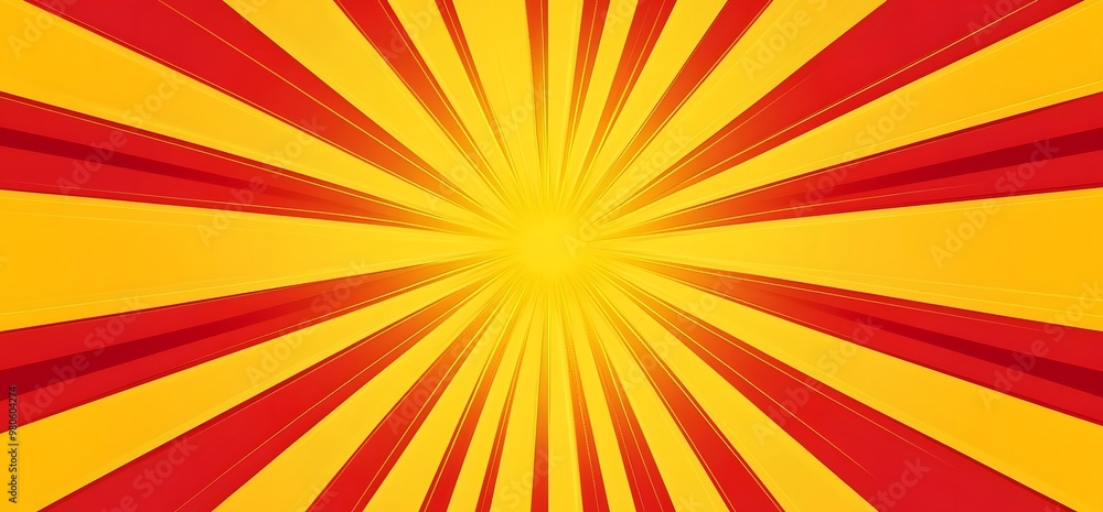 Flat sunburst background with yellow and red rays, Flat sunburst background with yellow and red rays,