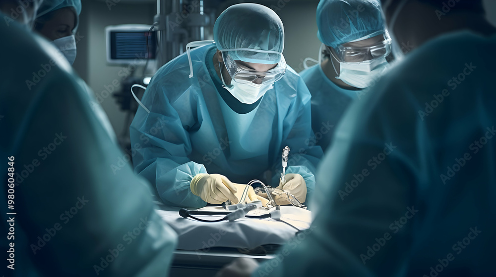 Trauma surgeons performing a life saving procedure Trauma surgeons performing a life saving procedure
