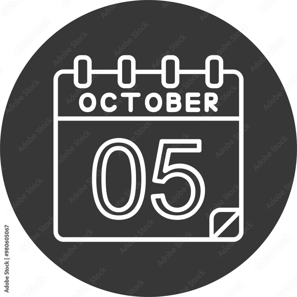 5 October Vector Icon Design 5 October Vector Icon Design