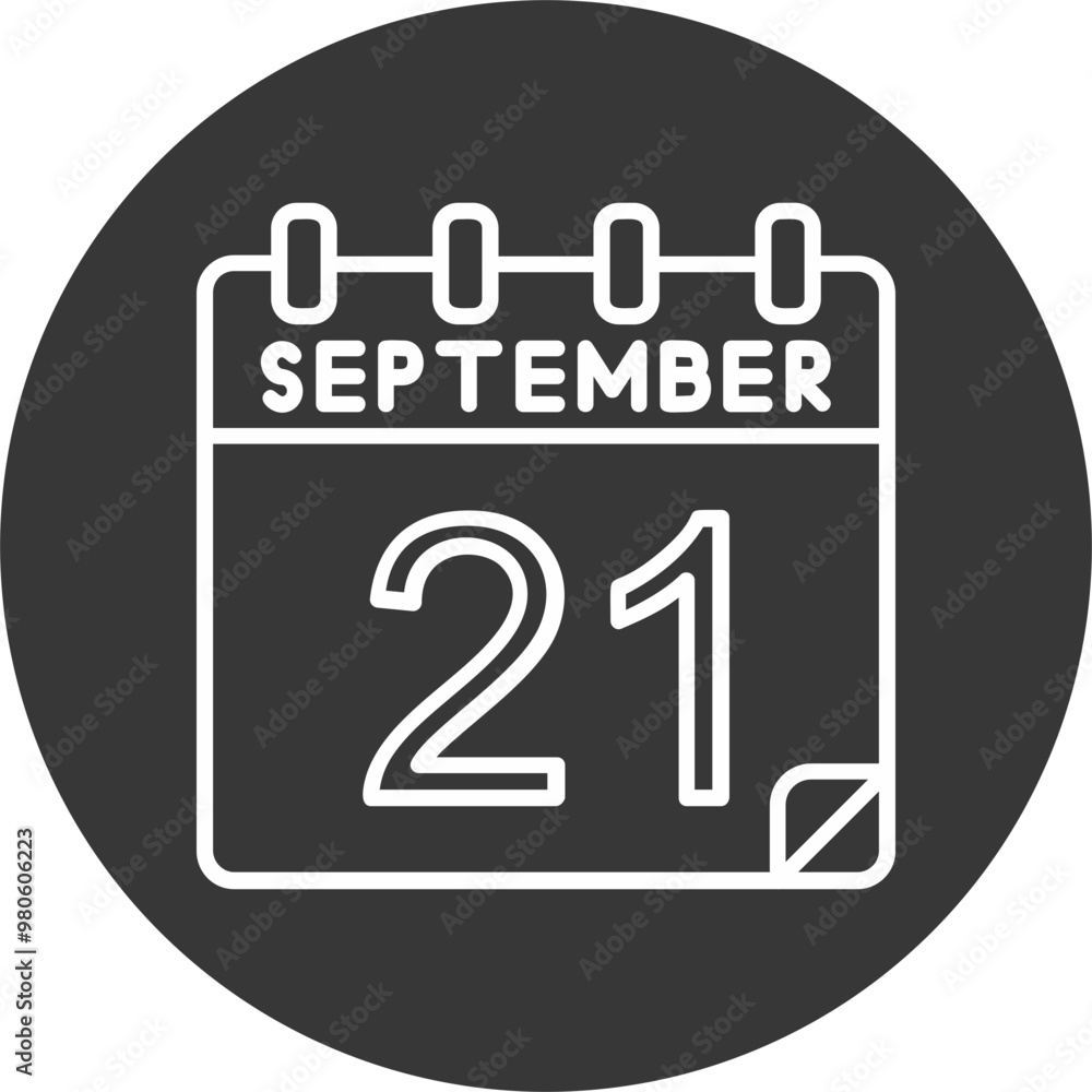 21 September Vector Icon Design 21 September Vector Icon Design