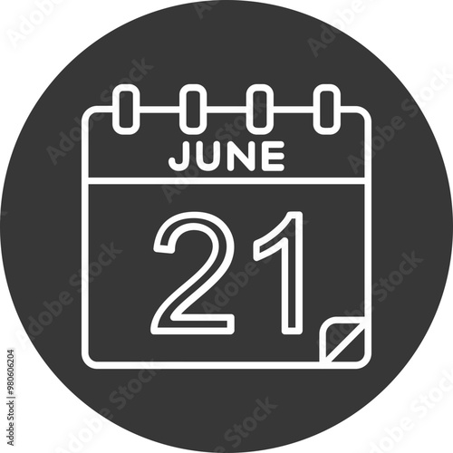 21 June Vector Icon Design