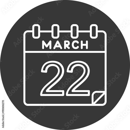 22 March Vector Icon Design