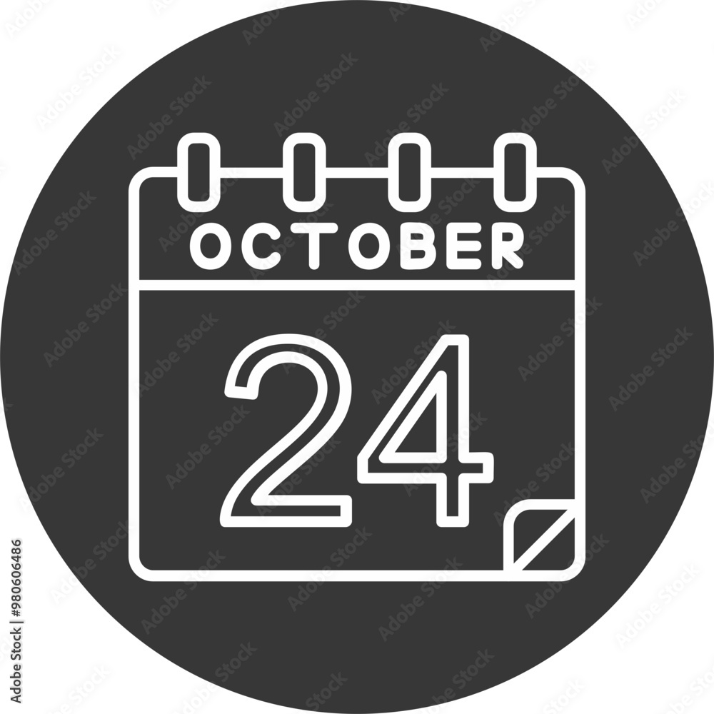 24 October Vector Icon Design 24 October Vector Icon Design