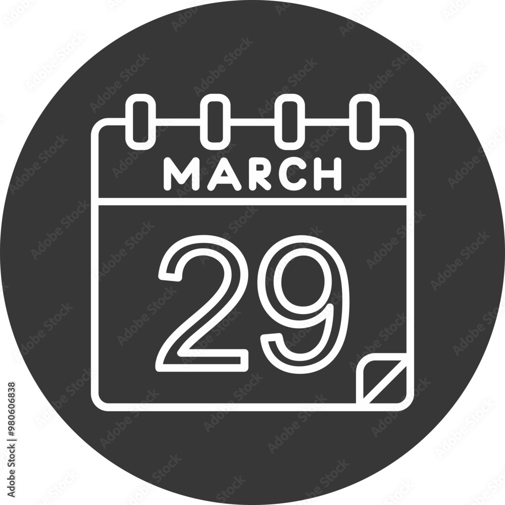 29 March Vector Icon Design 29 March Vector Icon Design