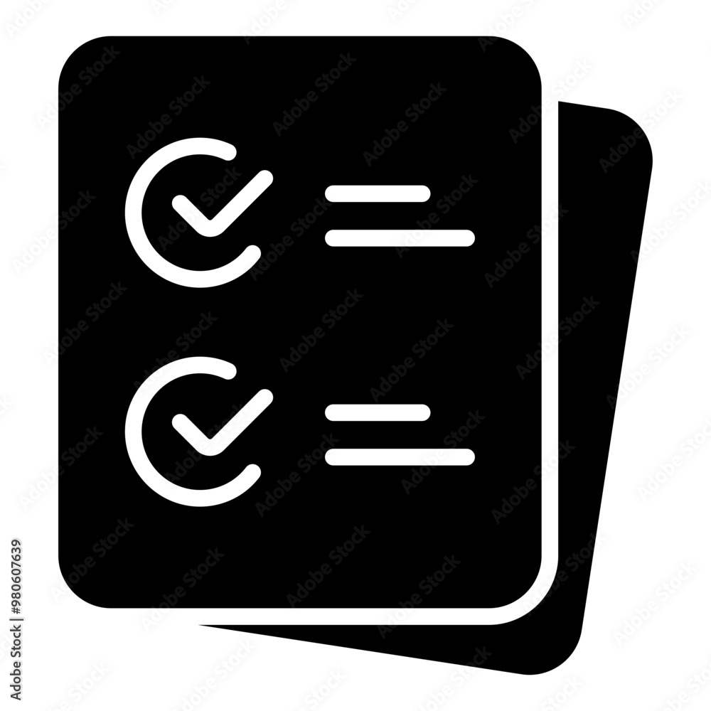 Checklist glyph icon Checklist glyph icon