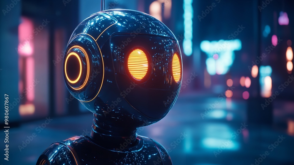 Photo of an AI robot in the night city in a scifi style, with high resolution and hyper realistic details, in a cinematic style Photo of an AI robot in the night city in a scifi style, with high resolution and hyper realistic details, in a cinematic style