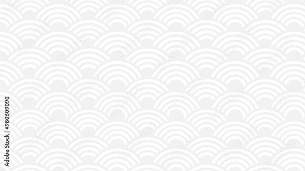 Japanese wave pattern video background, ramen noodle line illustration wallpaper texture