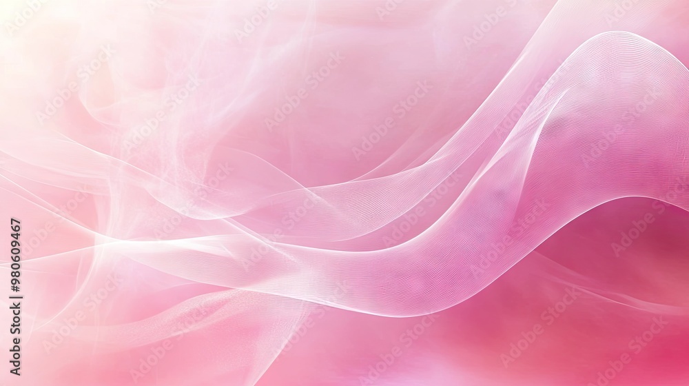 Obraz premium A dreamy abstract pink background with smooth, flowing lines and gentle gradients, offering a soft and elegant design.