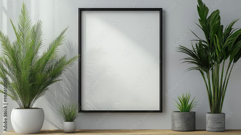 Elegant Minimalist Geometric Picture Frame Against a Black and White Background, Perfect for Modern Art Displays and Contemporary Home Decor Elegant Minimalist Geometric Picture Frame Against a Black and White Background, Perfect for Modern Art Displays and Contemporary Home Decor