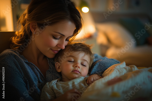 Mother and Child Sharing a Moment of Tenderness