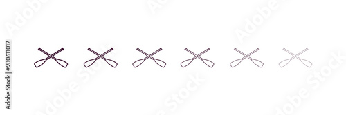 nautical monocular outline icon. Linear vector from nautical concept. 6 different line style nautical monocular icon included thin, light, regular, medium, bold, black