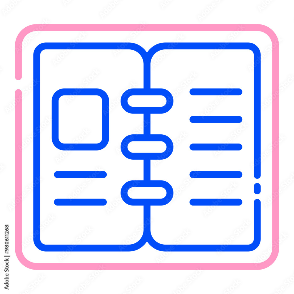 Planner line duo tone icon Planner line duo tone icon