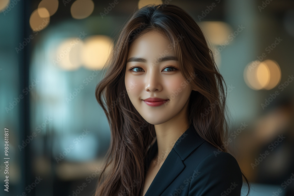 Portrait of a Beautiful Smiling Woman in a Business Suit Portrait of a Beautiful Smiling Woman in a Business Suit