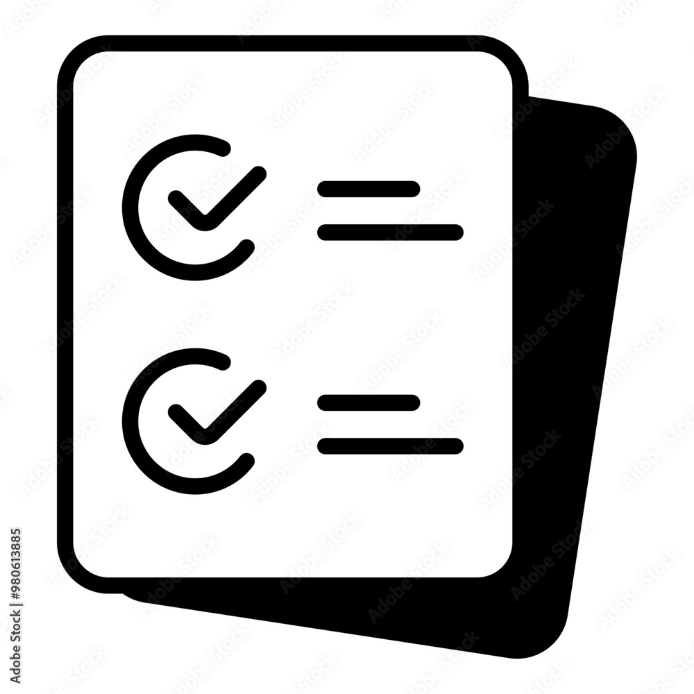 Checklist line glyph icon Checklist line glyph icon
