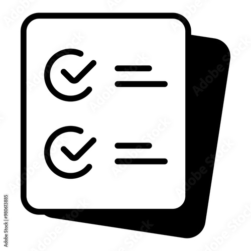 Checklist line glyph icon