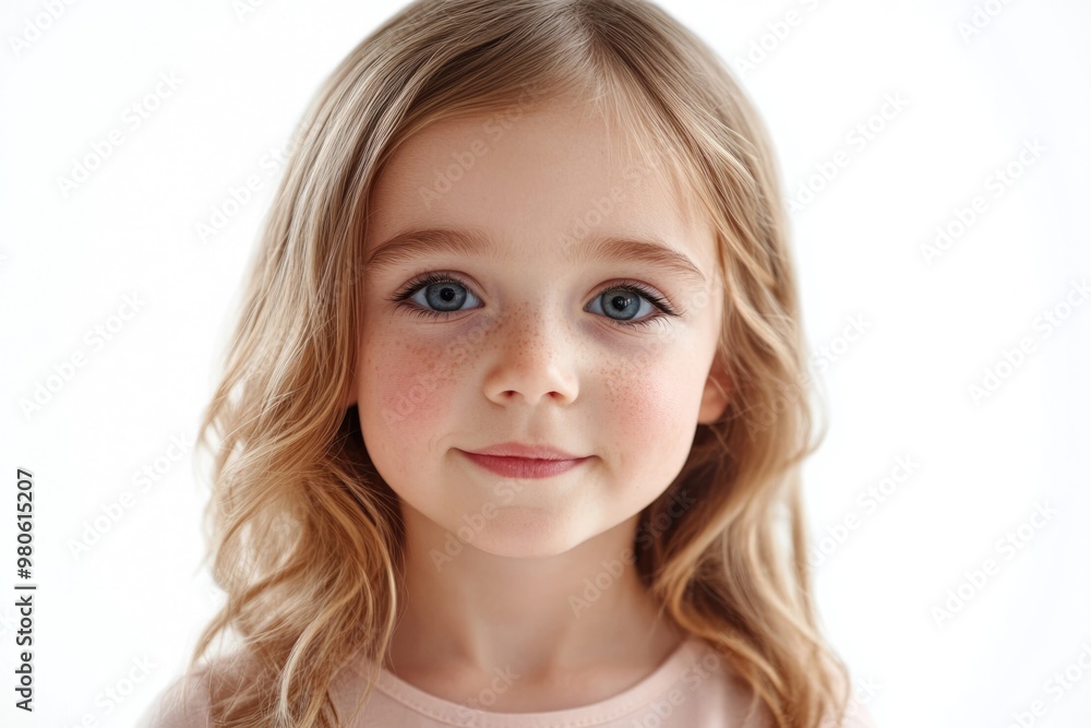 Beautiful little girl on white background. Beautiful little girl on white background.