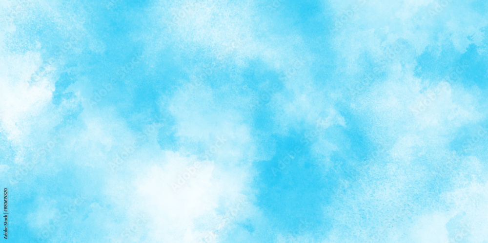 abstract surface blue watercolor painting cloudy sky background, Watercolor illustration art abstract blue grunge paper texture background, clouds in the blue sky with natural tiny clouds. abstract surface blue watercolor painting cloudy sky background, Watercolor illustration art abstract blue grunge paper texture background, clouds in the blue sky with natural tiny clouds.