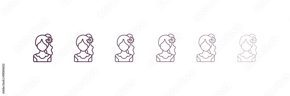 venezuelan outline icon. Linear vector from people concept. 6 different line style venezuelan icon included thin, light, regular, medium, bold, black venezuelan outline icon. Linear vector from people concept. 6 different line style venezuelan icon included thin, light, regular, medium, bold, black